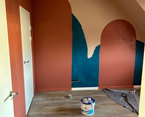 Binnen schilderwerk slaapkamer