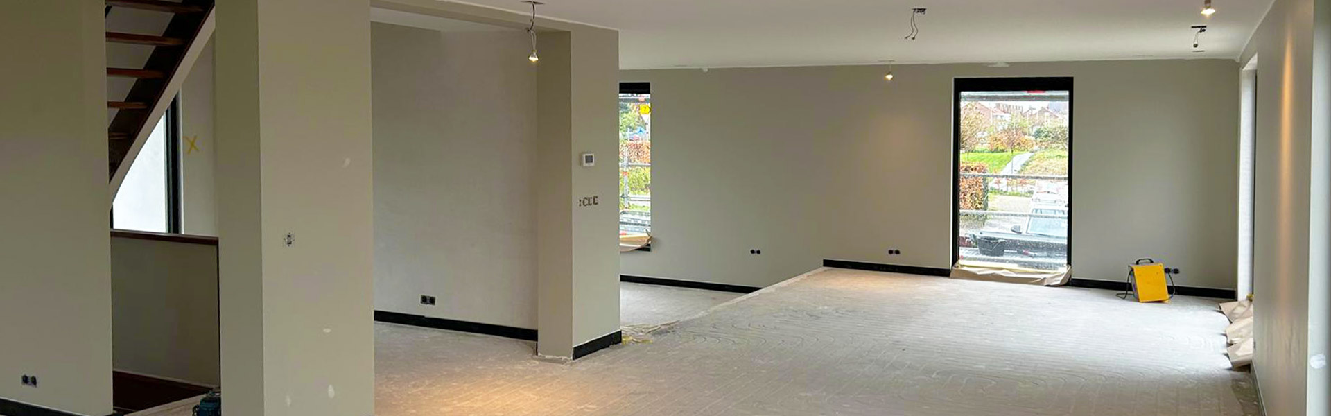 Binnen schilderwerk nieuwbouwwoning